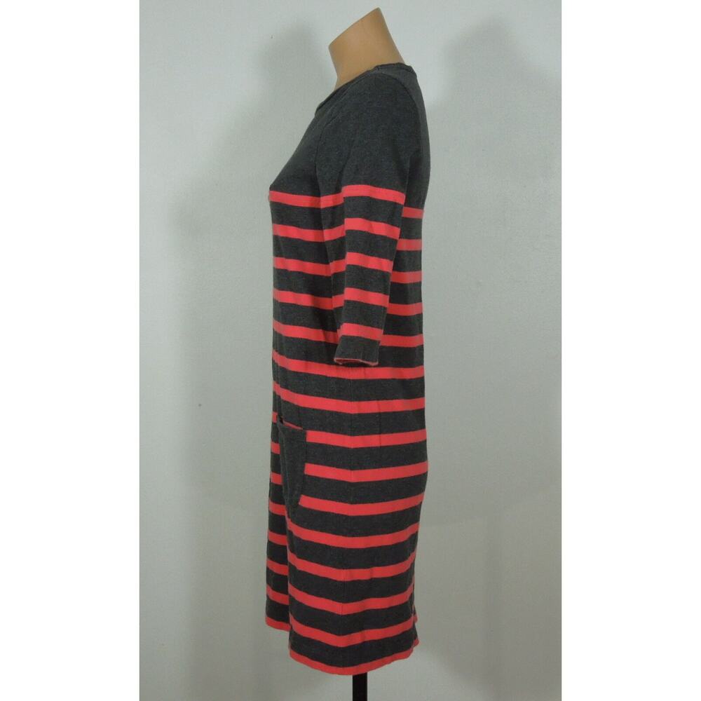 BODEN Shirt Mini Dress Womens Striped 3/4 Sleeves Two Front Pockets - Picture 3 of 6